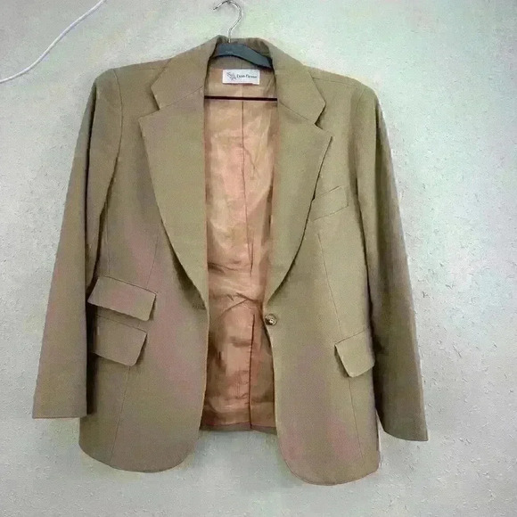 Vintage Evan Picone Blazer Women's Suit Jacket 100% Pure Wool 1 Button  WC1 - Picture 1 of 11